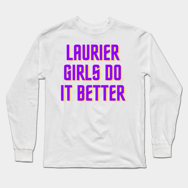 Laurier Girls Long Sleeve T-Shirt by stickersbyjori